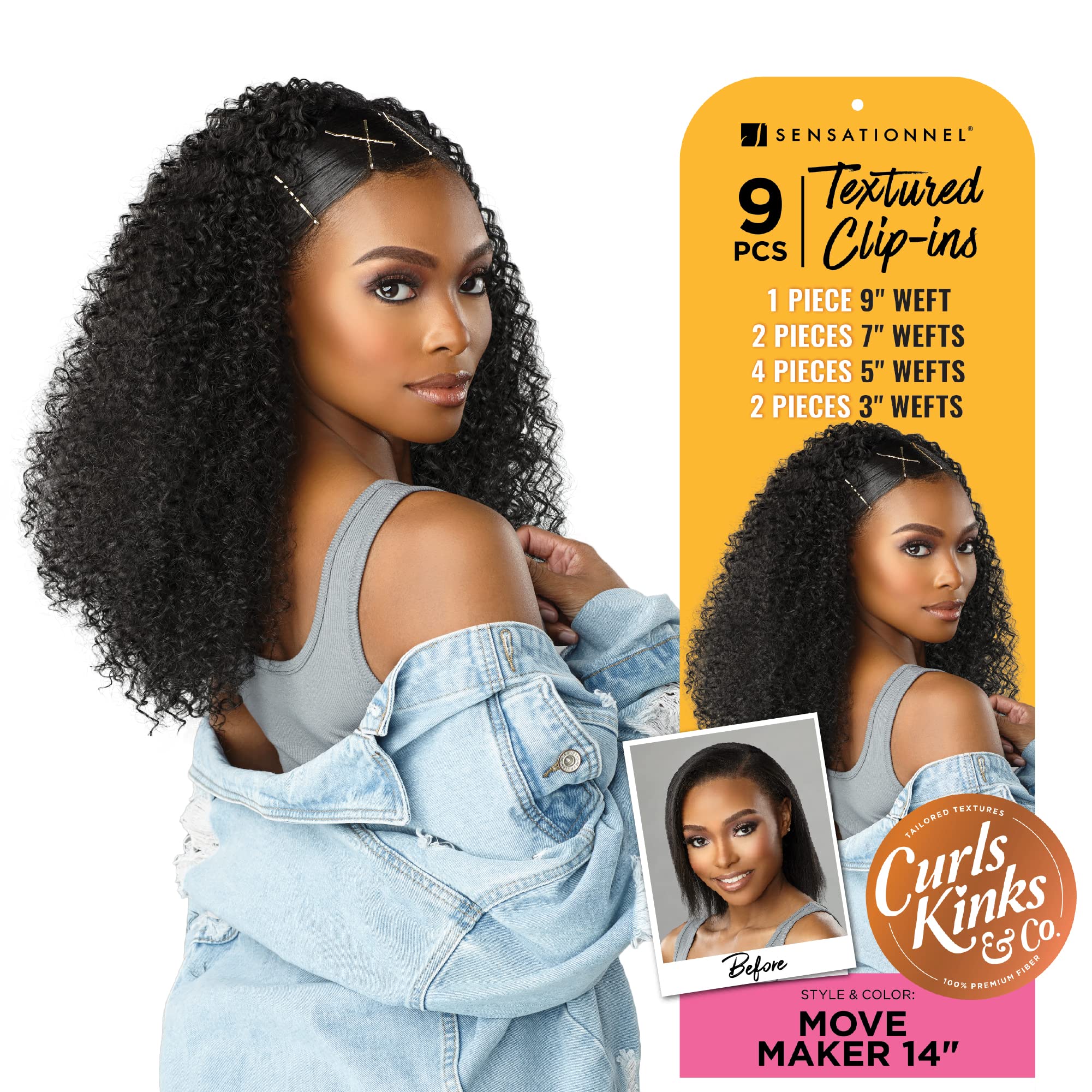 Amazon.com : Sensationnel Curls Kinks & Co Textured Clip-In - MOVE